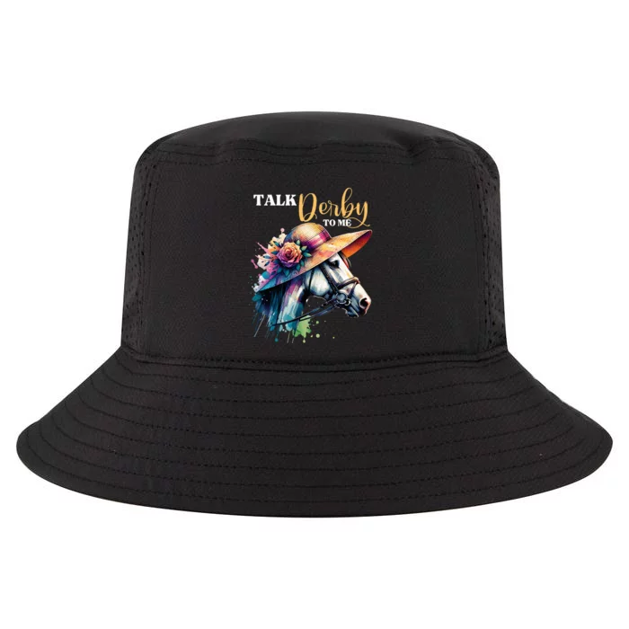 Talk Derby To Me Funny Racing Horse Cool Comfort Performance Bucket Hat