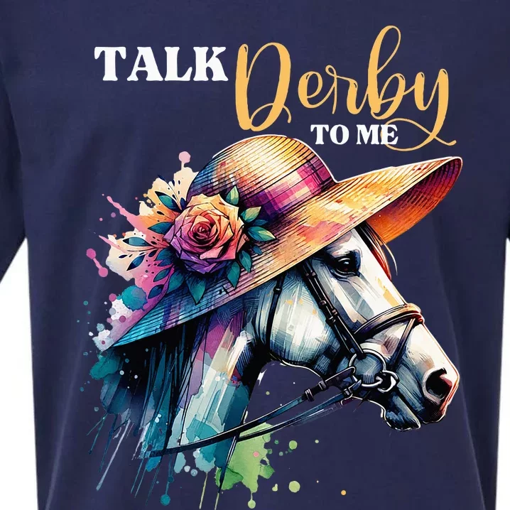 Talk Derby To Me Funny Racing Horse Sueded Cloud Jersey T-Shirt