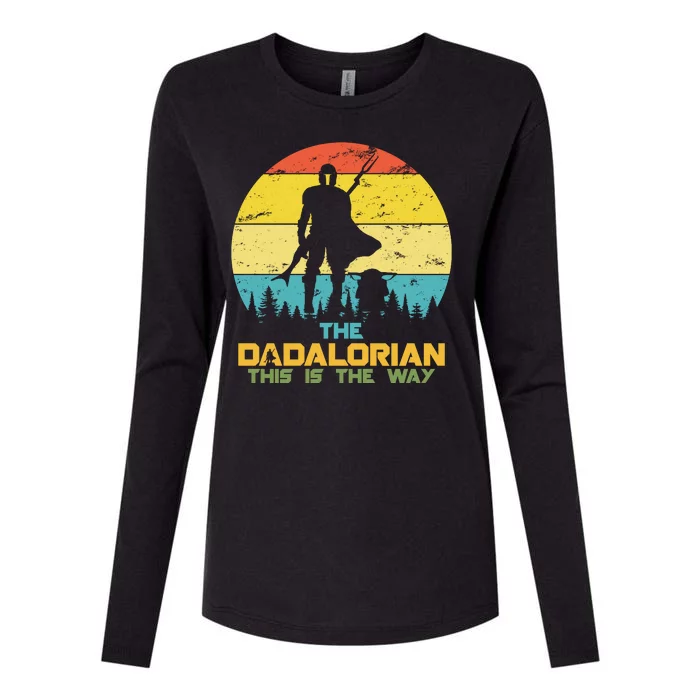 The Dadalorian This Is The Way Funny Dad Movie Spoof Womens Cotton Relaxed Long Sleeve T-Shirt