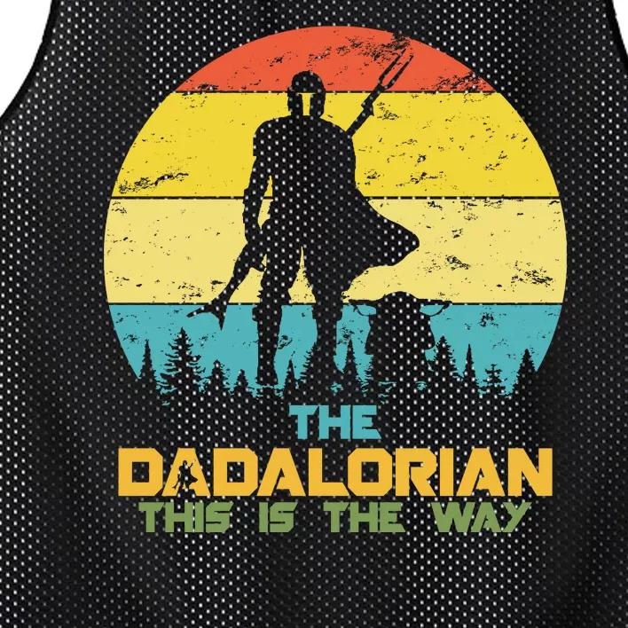 The Dadalorian This Is The Way Funny Dad Movie Spoof Mesh Reversible Basketball Jersey Tank