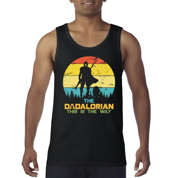 The Dadalorian This Is The Way Funny Dad Movie Spoof Tank Top