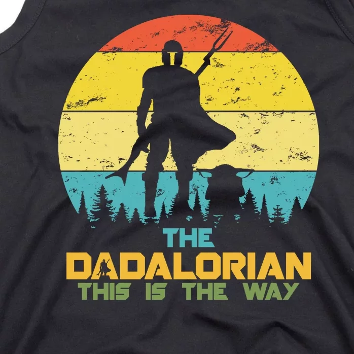 The Dadalorian This Is The Way Funny Dad Movie Spoof Tank Top