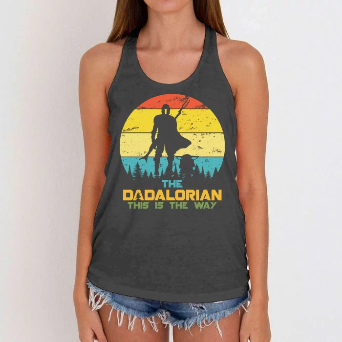 The Dadalorian This Is The Way Funny Dad Movie Spoof Women's Knotted Racerback Tank