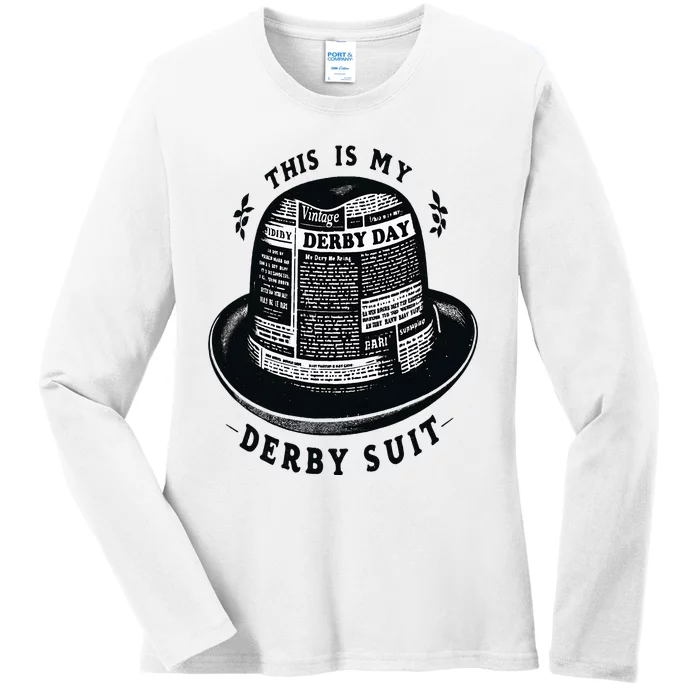 Talk Derby To Me Funny Derby Day 2024 Horse Racing Ladies Long Sleeve Shirt