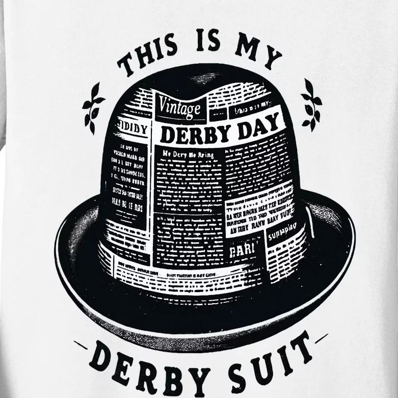 Talk Derby To Me Funny Derby Day 2024 Horse Racing Kids Long Sleeve Shirt