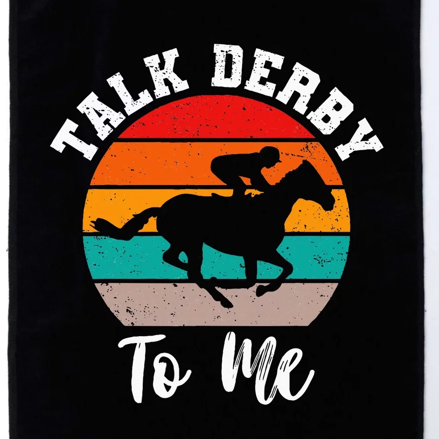 Talk Derby To Me Horse Racing Funny Derby Day Platinum Collection Golf Towel