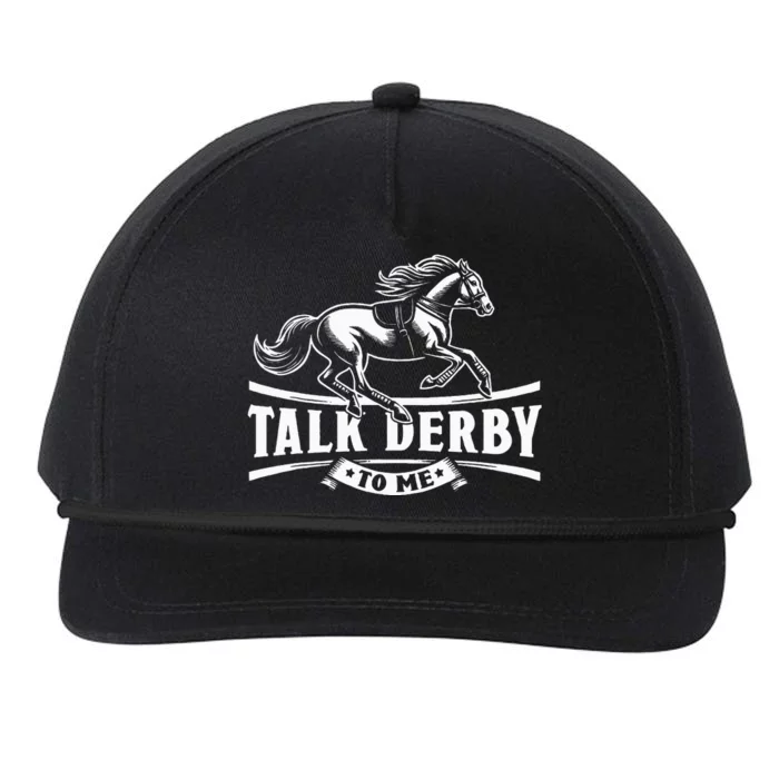 Talk Derby To Me Horse Racing Talk Derby To Me Snapback Five-Panel Rope Hat