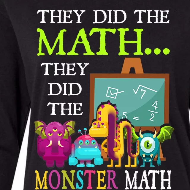 They Did The Math They Did The Monster Math Funny Halloween Womens Cotton Relaxed Long Sleeve T-Shirt