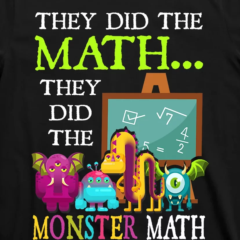 They Did The Math They Did The Monster Math Funny Halloween T-Shirt