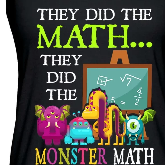 They Did The Math They Did The Monster Math Funny Halloween Ladies Essential Flowy Tank