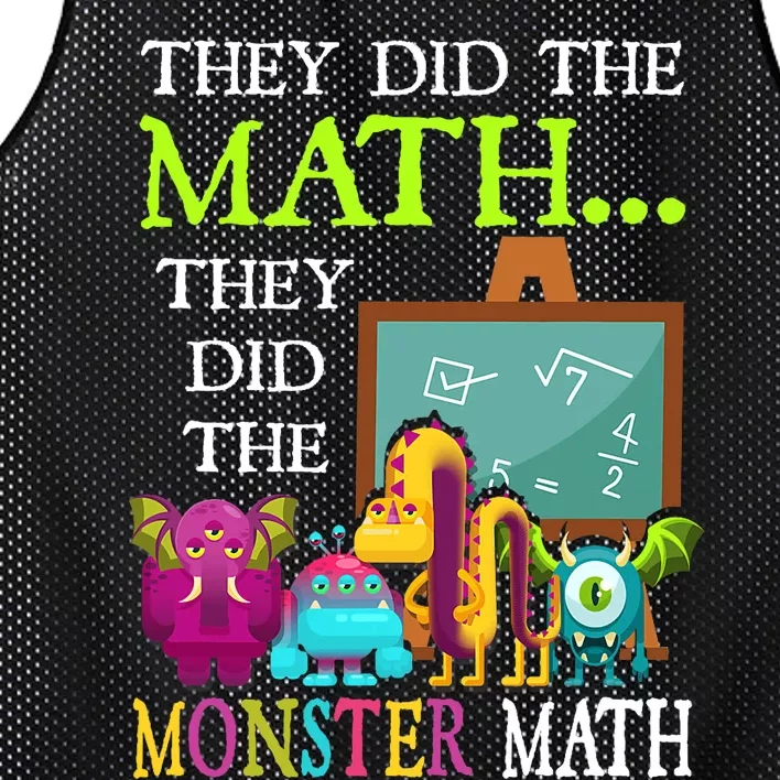 They Did The Math They Did The Monster Math Funny Halloween Mesh Reversible Basketball Jersey Tank