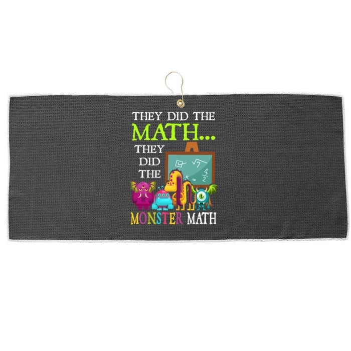 They Did The Math They Did The Monster Math Funny Halloween Large Microfiber Waffle Golf Towel