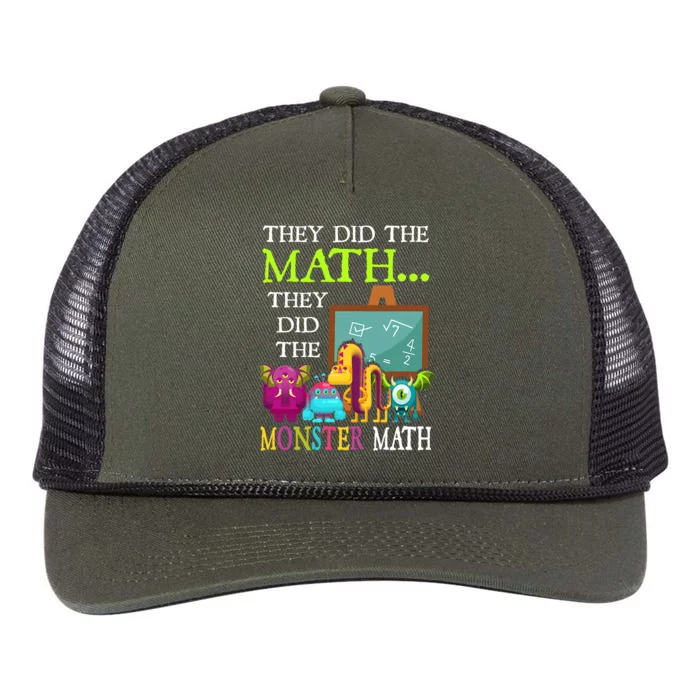 They Did The Math They Did The Monster Math Funny Halloween Retro Rope Trucker Hat Cap