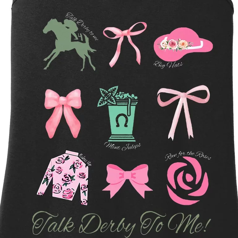 Talk Derby To Mederby Big Hat Mint Julepderby Horse Racing Ladies Essential Tank