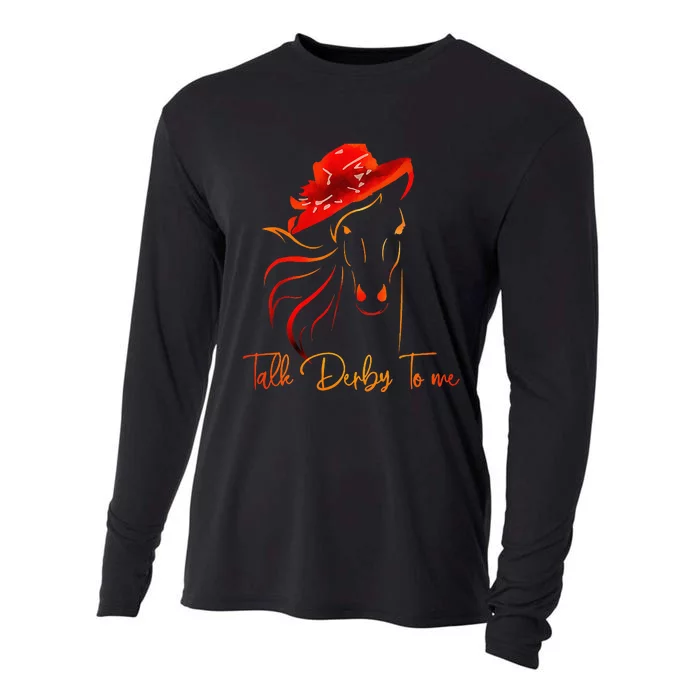 Talk Derby To Me Horse Racing Cooling Performance Long Sleeve Crew