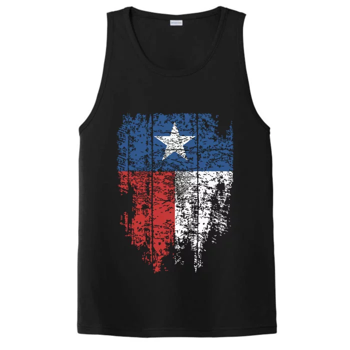 Texas Distressed Texas State Flag Performance Tank