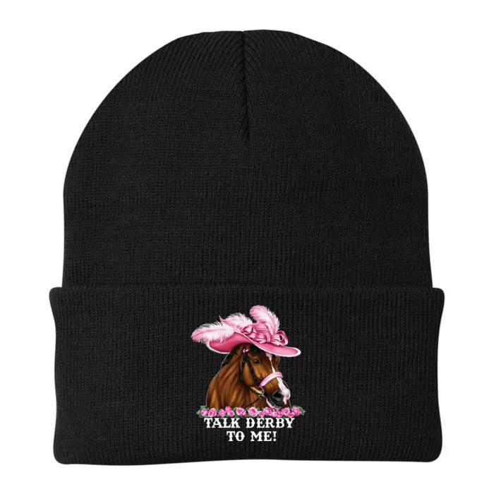 Talk Derby To Me Funny Horse Racing Lover On Derby Day Knit Cap Winter Beanie