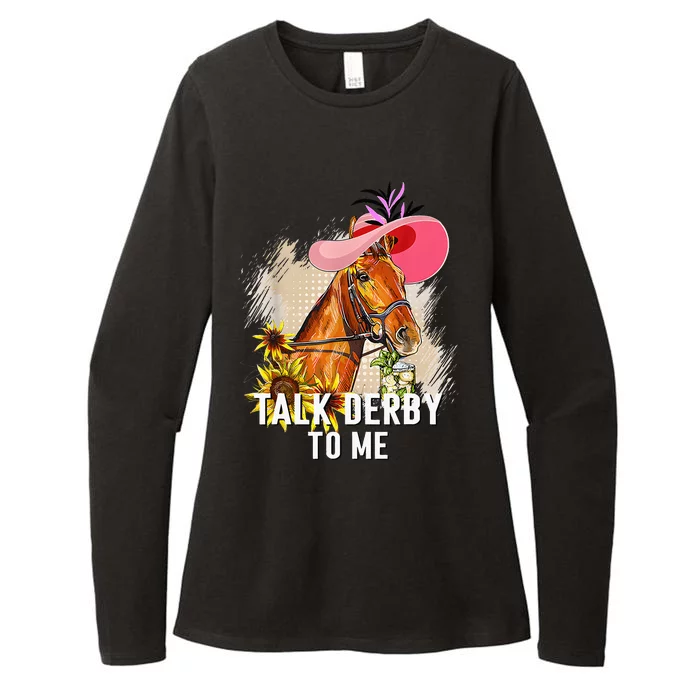 Talk Derby To Me Horse Racing Derby Day Womens CVC Long Sleeve Shirt