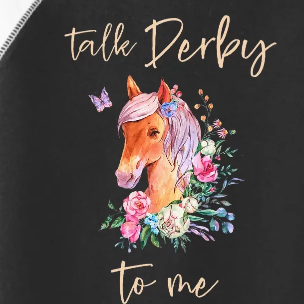 Talk Derby To Me Horse Racing Fan Toddler Fine Jersey T-Shirt