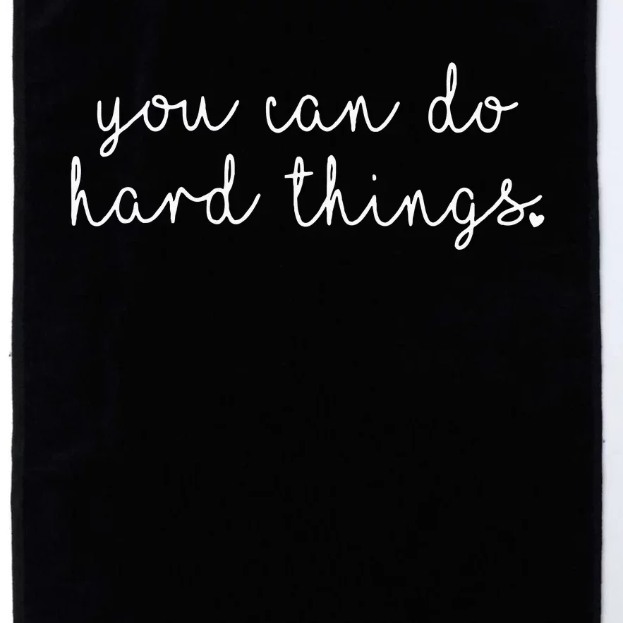 Test Day Teacher You Can Do Hard Things Women Kids Platinum Collection Golf Towel