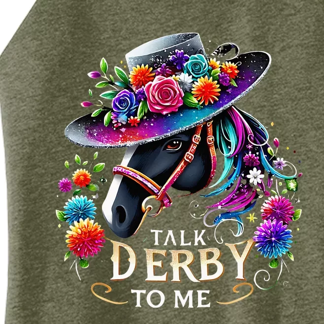 Talk Derby To Me Funny Derby Day 2024 Horse Women’s Perfect Tri Rocker Tank