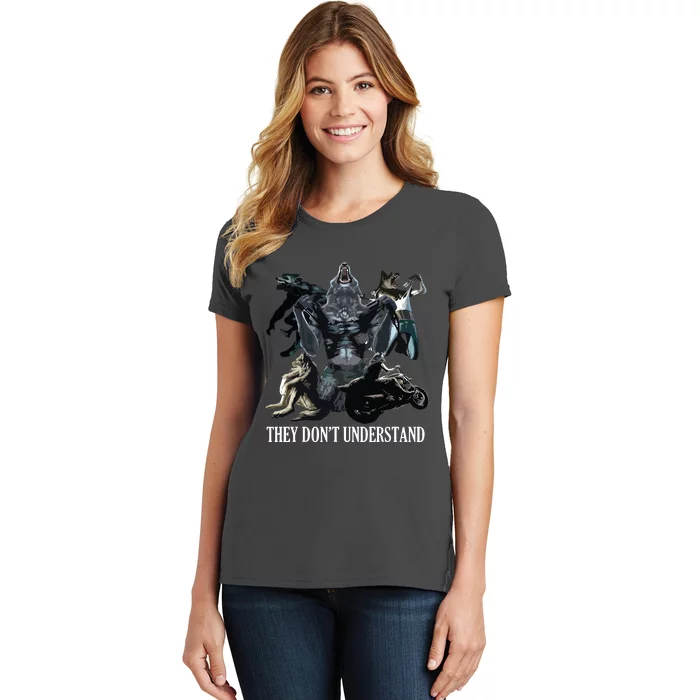 They Don’T Understand Alpha Wolf Unhinged Sigma Wolf Meme Women's T-Shirt