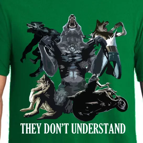 They Don’T Understand Alpha Wolf Unhinged Sigma Wolf Meme Pajama Set