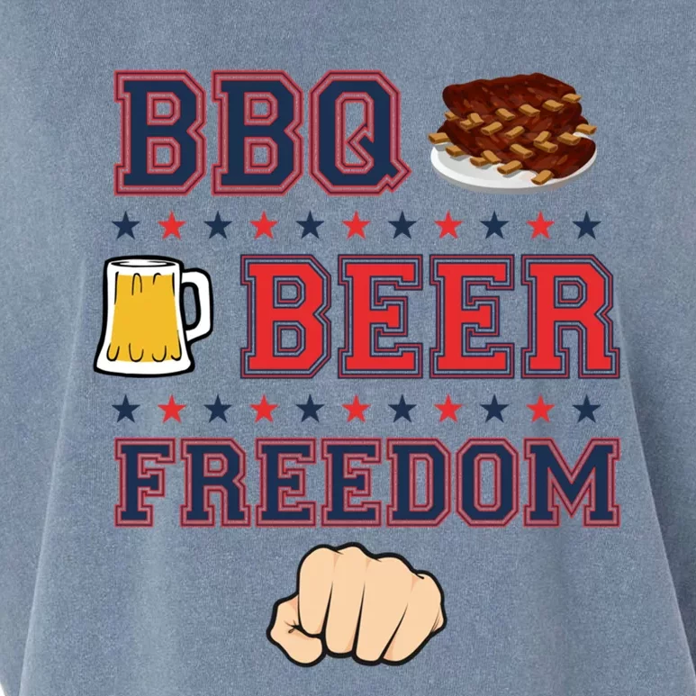 Truck Driving Usa Bbq Beer Freedom Traveling Tee Gift Garment-Dyed Women's Muscle Tee