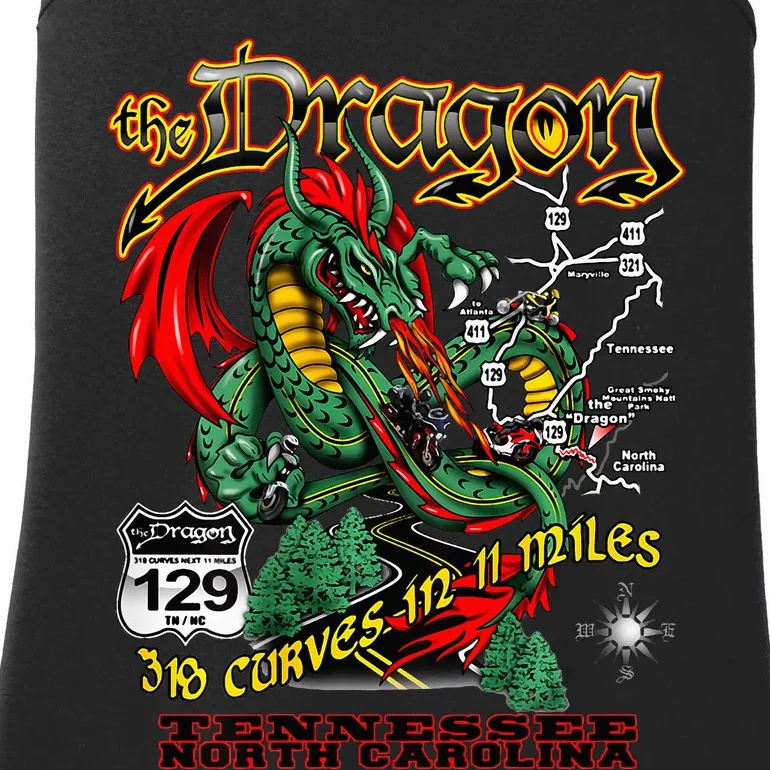 The Dragon Us 129 318 Curves 11 Miles Design Ladies Essential Tank