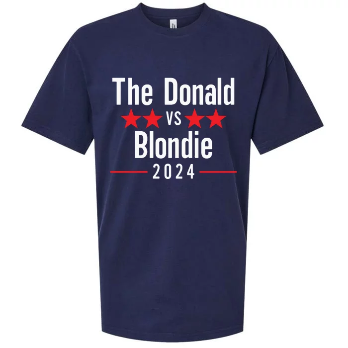 The Donald Vs Blondie Funny Trump 2024 Republican Sueded Cloud Jersey T-Shirt