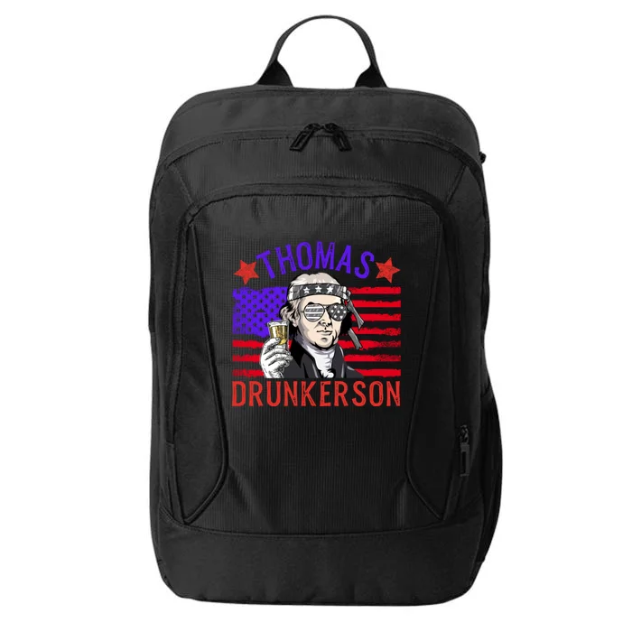 Thomas Drunkerson Vintage Patriotic 4th Of July Flag Funny Gift City Backpack