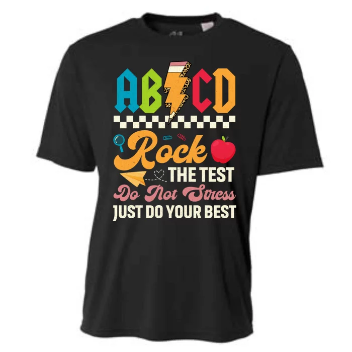 Test Day Vintage Testing Abcd Rock The Test Day Teachers Students Cooling Performance Crew T-Shirt