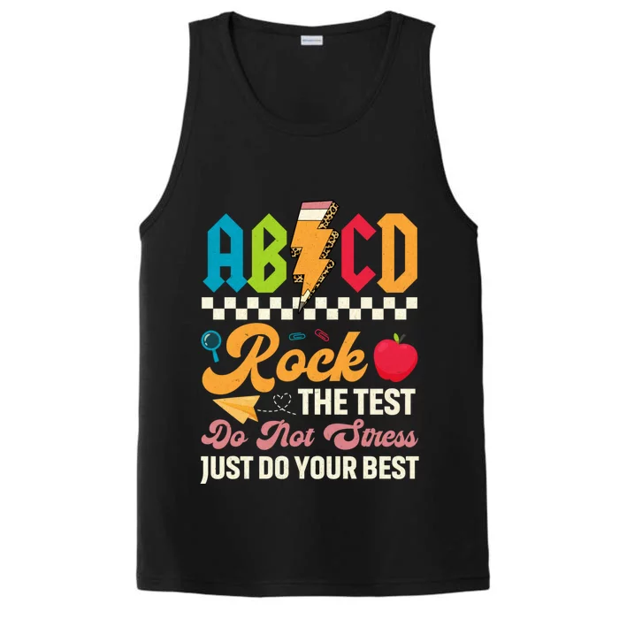 Test Day Vintage Testing Abcd Rock The Test Day Teachers Students Performance Tank