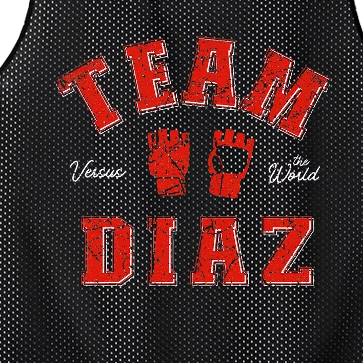 Team Diaz Vs The World Family Last Name Fighter Mesh Reversible Basketball Jersey Tank