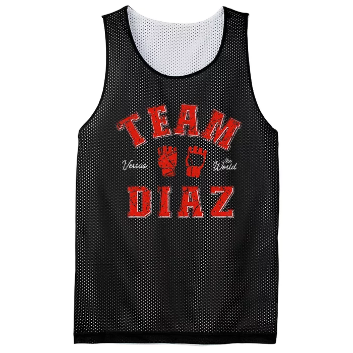 Team Diaz Vs The World Family Last Name Fighter Mesh Reversible Basketball Jersey Tank