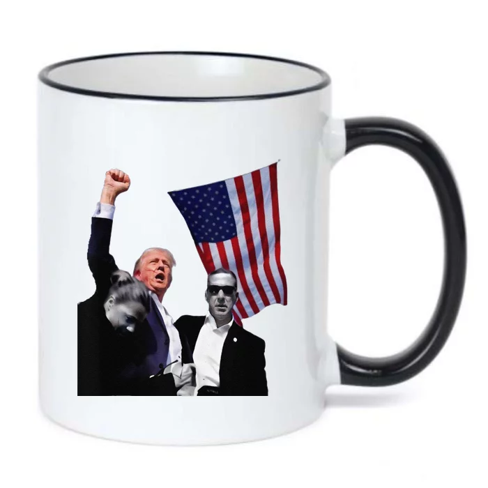 Trump Defiant Victory July 13th 2024 Rise Up America Black Color Changing Mug