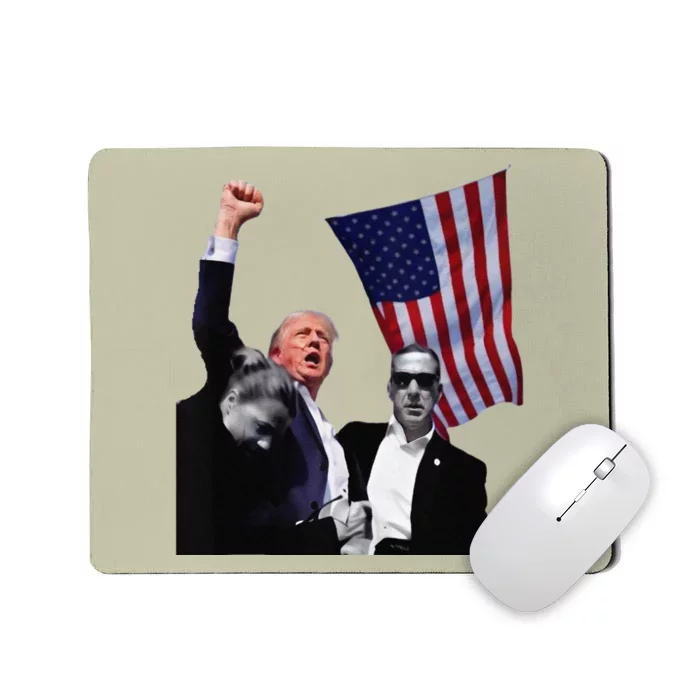 Trump Defiant Victory July 13th 2024 Rise Up America Mousepad