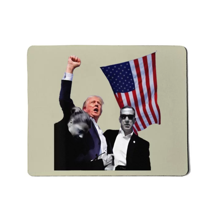 Trump Defiant Victory July 13th 2024 Rise Up America Mousepad