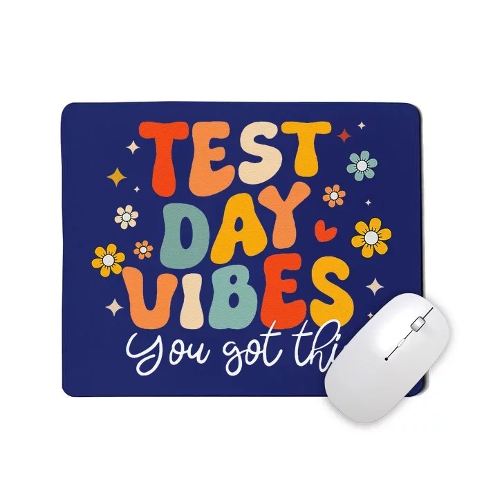 Test Day Vibes Groovy Testing Day Teacher Student Exam Mousepad