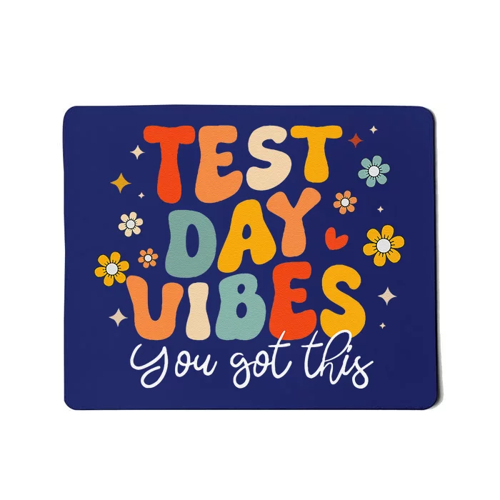 Test Day Vibes Groovy Testing Day Teacher Student Exam Mousepad