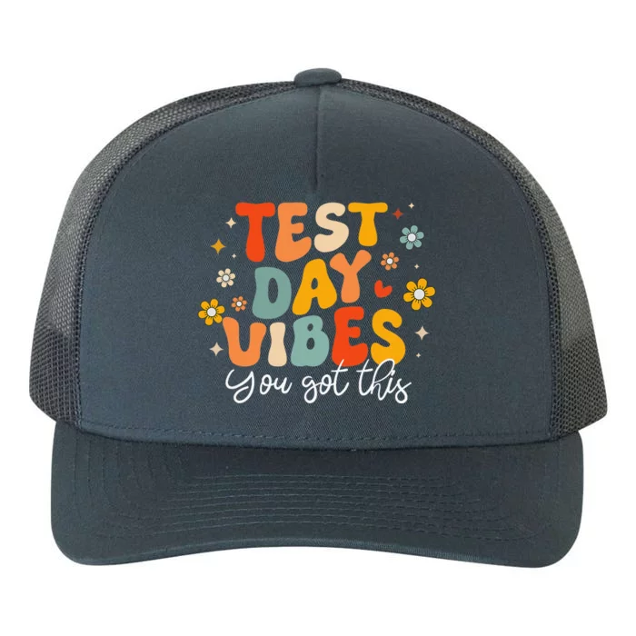 Test Day Vibes Groovy Testing Day Teacher Yupoong Adult 5-Panel Trucker Hat