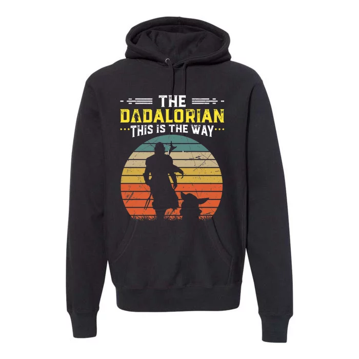 The Dadalorian Vintage This Is The Way Premium Hoodie