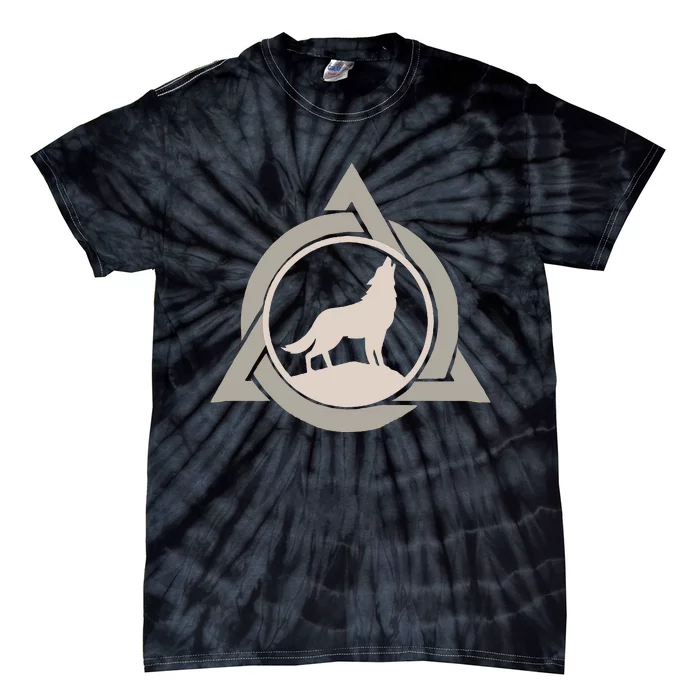 Theta Delta Wolf Therian Gear Therianthropy Symbol Otherkin Tie-Dye T-Shirt