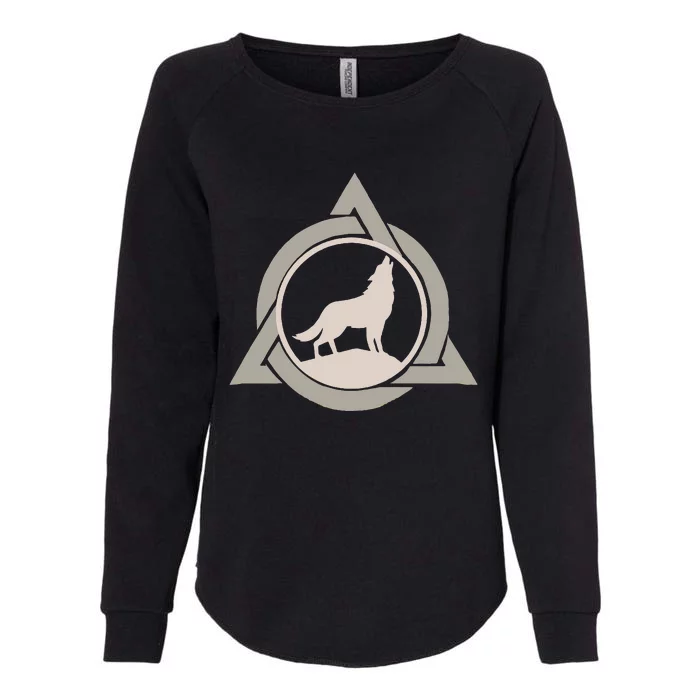 Theta Delta Wolf Therian Gear Therianthropy Symbol Otherkin Womens California Wash Sweatshirt