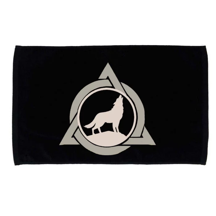 Theta Delta Wolf Therian Gear Therianthropy Symbol Otherkin Microfiber Hand Towel