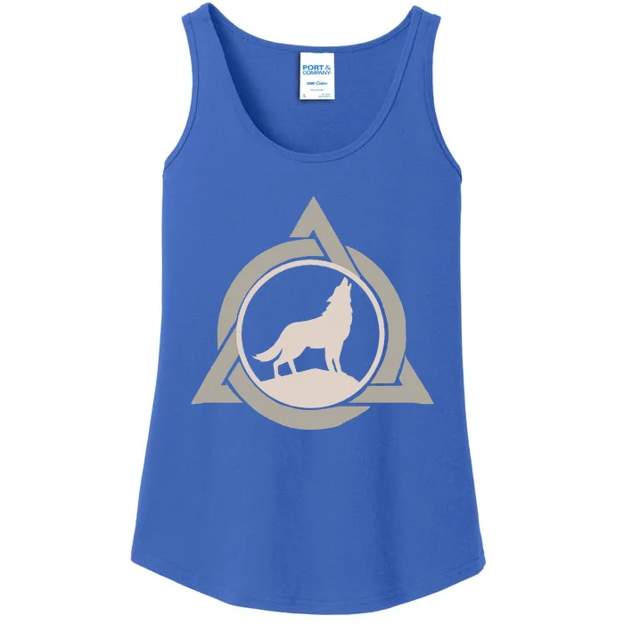 Theta Delta Wolf Therian Gear Therianthropy Symbol Otherkin Ladies Essential Tank