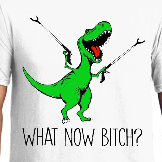 TRex Dinosaur What Now Bitch Funny Tyrannosaurus Rex TShirt Pajama Set