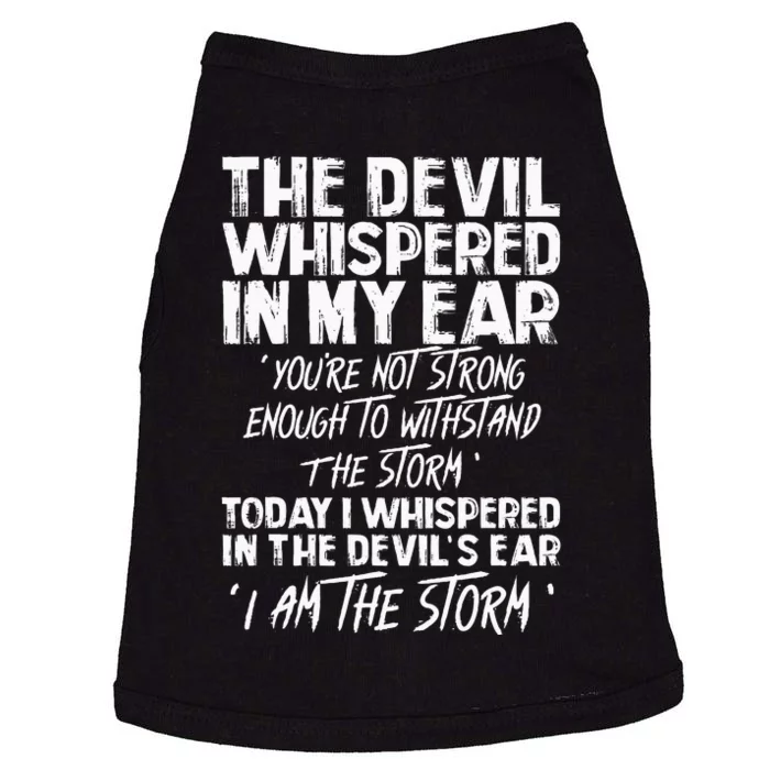 The Devil Whispered In My Ear Devil Quote Doggie Tank