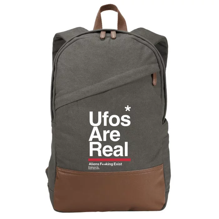 Tom Delonge Wearing Ufos Are Real Aliens Fucking Exist Cotton Canvas Backpack