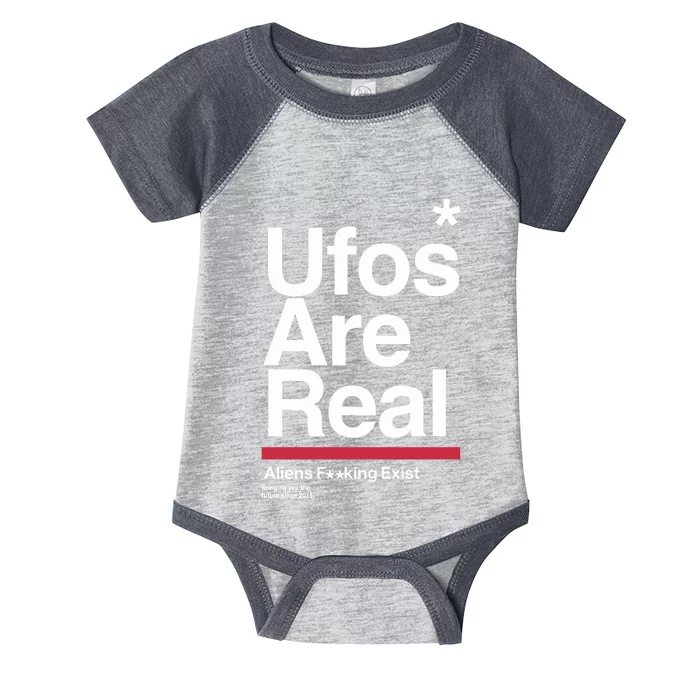 Tom Delonge Wearing Ufos Are Real Aliens Fucking Exist Infant Baby Jersey Bodysuit